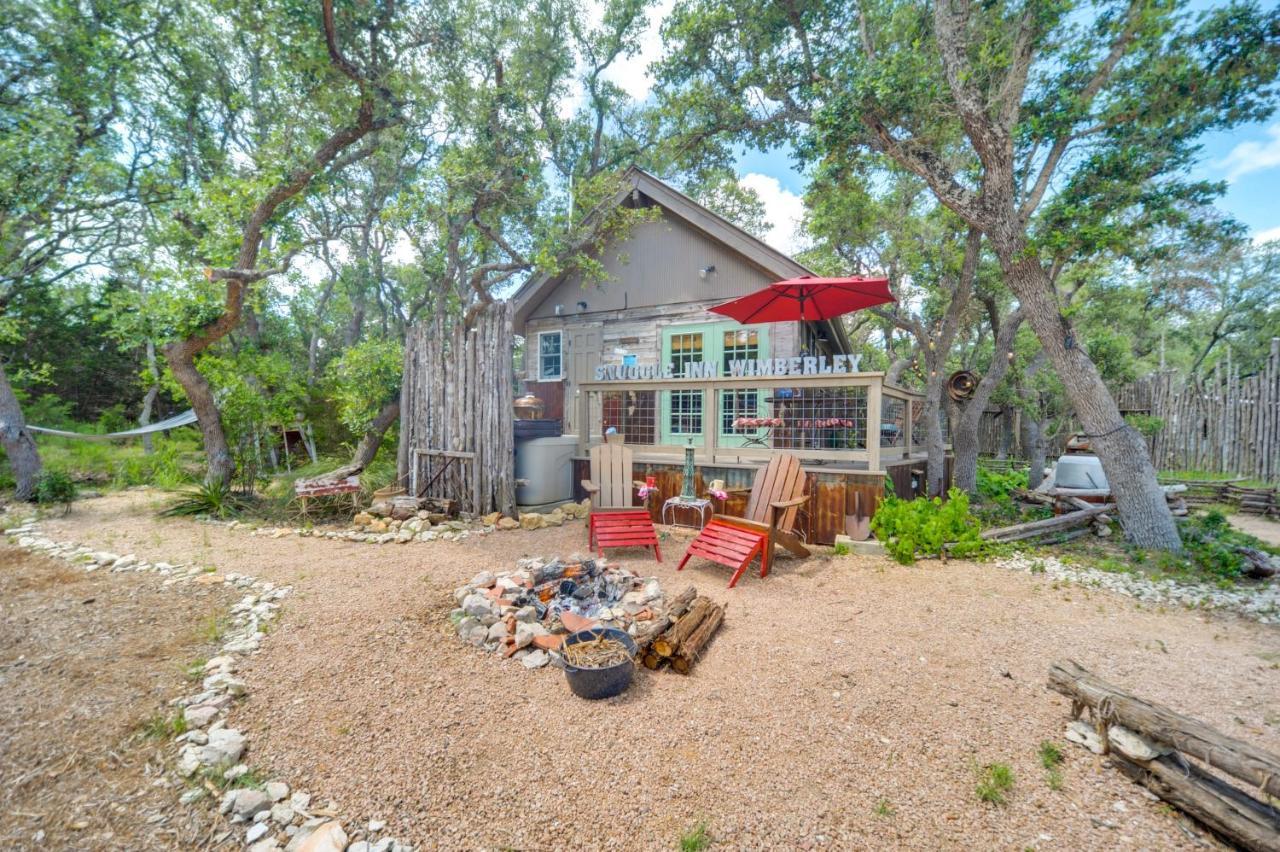 Snuggle Inn Wimberley Cabin With Fire Pit And Deck Exteriér fotografie
